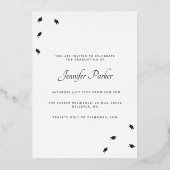 卒業帽 1 写真 卒業 箔招待状 (裏面)