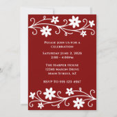 卒業年とフォトマルーン卒業パーティー 招待状 (裏面)