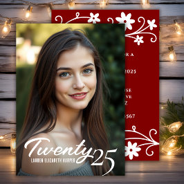 卒業年とフォトマルーン卒業パーティー 招待状