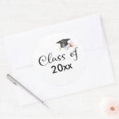 卒業年のカスタムクラス ラウンドシール (封筒)