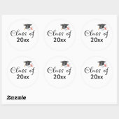 卒業年のカスタムクラス ラウンドシール (シート)