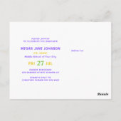 卒業年のカラフル中学校の卒業写真 ポストカード (裏面)