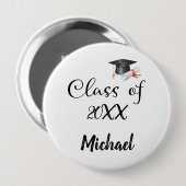 卒業年のクラスのボタパーソナライズされたン 缶バッジ (正面&裏面)