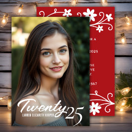 卒業年カスタム写真卒業パーティー 招待状