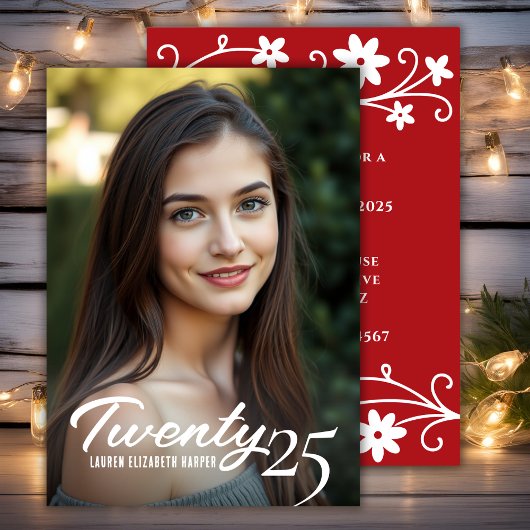 卒業年カスタム写真卒業パーティー 招待状