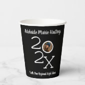 卒業年パーソナライズされたの写真カスタムパーティー 紙コップ (裏面)