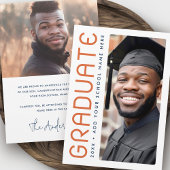 卒業年モダン写真卒業生 案内状