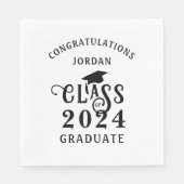 卒業年区分おめでとうカスタム色 スタンダードランチョンナプキン (正面)
