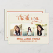 卒業年卒業サンキューカード ポストカード (正面/裏面)