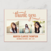 卒業年卒業サンキューカード ポストカード (正面)