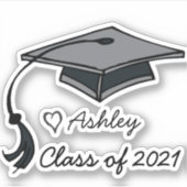 卒業年名前をカスタムする パーソナライズされた シール (正面)