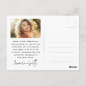 卒業年度の写真レトロフォント卒業生 ポストカード (裏面)