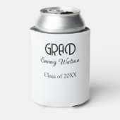卒業年度20XX シンプルな名前の卒業クラス 缶クーラー (缶裏面)