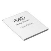 卒業年度20XX シンプルな名前 ノートパッド (アングル)