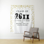 卒業年度 ゴールド コンフェッティ 背景 タペストリー (インサイチュ)