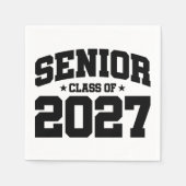 卒業年度 学校の誇り 上級クラス 2027 スタンダードカクテルナプキン (正面)