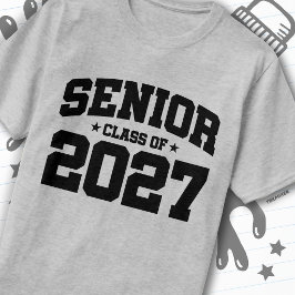 卒業年度 学校の誇り 上級クラス 2027 Tシャツ