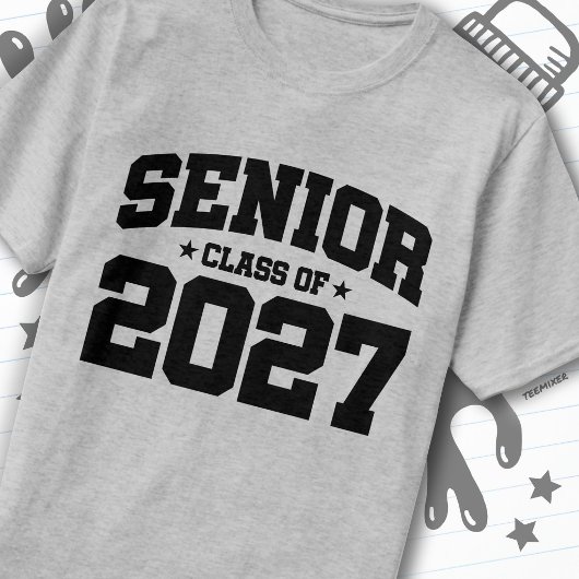 卒業年度 学校の誇り 上級クラス 2027 Tシャツ