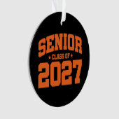 卒業年度 学校 オレンジ シニア 2027年度卒業生クラス オーナメント (正面)