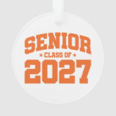 卒業年度 学校 オレンジ 2027年度 シニアクラス オーナメント (裏面)
