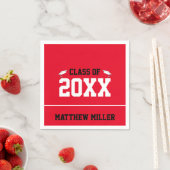 卒業年赤白黒大学院名 スタンダードカクテルナプキン (インサイチュ)
