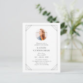 卒業幾何モダンミニマル写真 ポストカード (スタンド正面)