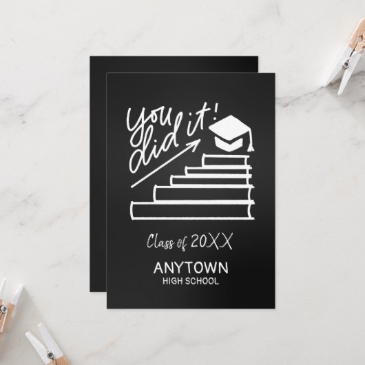 卒業式あいさつカード カード (正面/裏面インサイチュ)