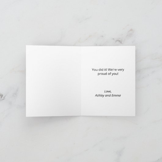 卒業式あいさつカード(引用文付感動的) カード (内部)