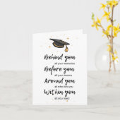 卒業式あいさつカード(引用文付感動的) カード (黄色い花)