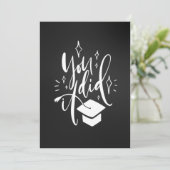 卒業式あいさつフラットカードItレタリング カード (スタンド正面)