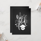 卒業式あいさつフラットカードItレタリング カード (正面/裏面インサイチュ)