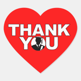 卒業式ありがとうおハートステッカーGown 1 ハートシール