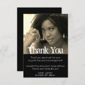 卒業式ありがとうございました写真カード サンキューカード (正面/裏面)