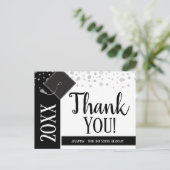 卒業式ありがとうご紙吹雪白 ポストカード (スタンド正面)