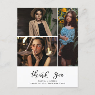 卒業式ありがとうスクリプトThree Grad写真 ポストカード