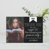 卒業式ありがとうフォトカードミニマリスト サンキューカード (スタンド正面)