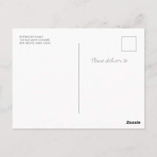 卒業式ありがとうミニマルな3フォトコラージュ ポストカード (裏面)