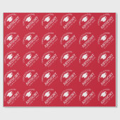 卒業式おめでとうございます赤白 ラッピングペーパー (フラット)