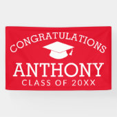 卒業式おめでとうございます赤白 横断幕 (横)