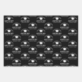 卒業式おめでとうございます赤黒 ラッピングペーパーシート (正面2)