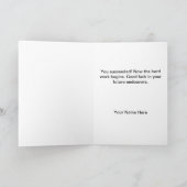 卒業式おめでとうございます – Dachshand in Grad Cap カード (内部)