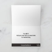 卒業式おめでとうグラードカルボードカード サンキューカード (内部)