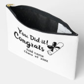 卒業式おめでとう追加の学生名ye アクセサリーポーチ (見開き)