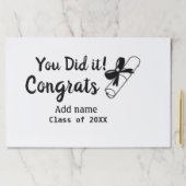 卒業式おめでとう追加の学生名ye ペーパーパッド (インサイチュ)