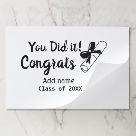 卒業式おめでとう追加の学生名ye ペーパーパッド (折り畳み)