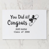 卒業式おめでとう追加の学生名ye ペーパーパッド (正面)