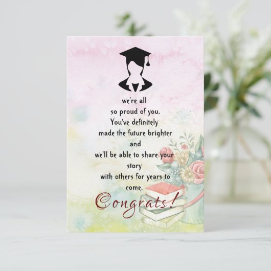 卒業式おめでとう カード (スタンド正面)