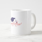 卒業式おめでとう ジャンボコーヒーマグカップ (正面右)