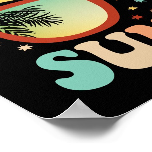 卒業式おもしろいさよなら3年生Hello Summer ポスター (角)