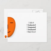 卒業式おもしろいの日を間違えた 案内ポストカード (正面/裏面)